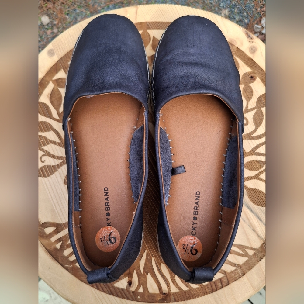 Lucky Brand Grey Nubuck Loretto Espadrille Loafers Size 9.5 - Picture 6 of 9